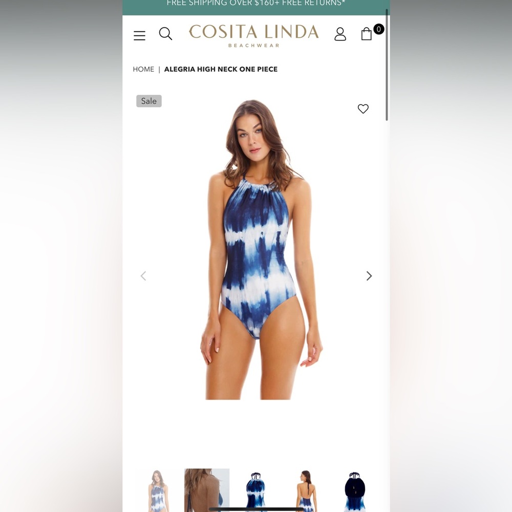 NWT COSITA LINDA ALEGRIA HIGH NECK ONE PIECE SWIMSUIT